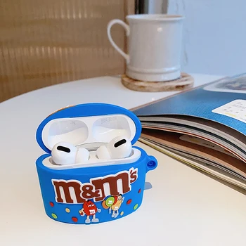 Blagovne znamke čokolade fižol 3D primeru Za Apple AirPods 1 2 pro polnjenje box mehka silikonska Brezžična tehnologija bluetooth slušalke zaščitni pokrov