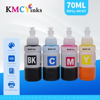 KMCYinks Dye ponovno Polnjenje Ink Komplet 4*70ml Tiskalnika s Črnilom za Epson L486 /L355 L300 L100 L110 L200 L210 L120 L130 L1300 L220 L310 L365