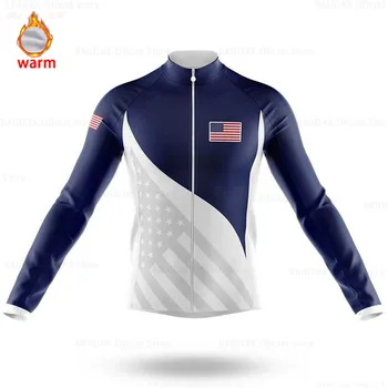ZDA 2020 Zimsko Jakno Toplotne Runo Moški Kolesarski Dres Oblačila Mountain Prostem Triatlon Obrabe Kolesarska Oblačila Ropa Ciclismo
