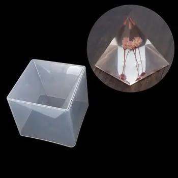 Super Piramida Silikonski Kalup Smolo Obrti Nakit Kristalno Plesni S Plastičnim Okvirjem