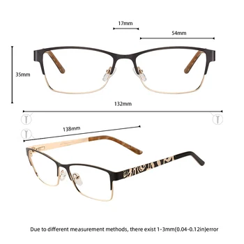 MEESHOW Obravnavi Očala Moški Ženske iz Nerjavečega Jekla Okvir Očala Lunettes Lesebril Moda Obravnavi Očala M6901